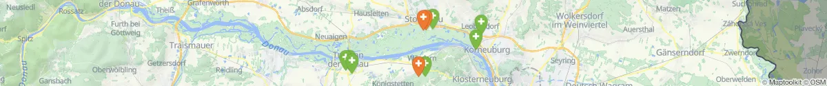 Kartenansicht für Apotheken-Notdienste in der Nähe von Sierndorf (Korneuburg, Niederösterreich)